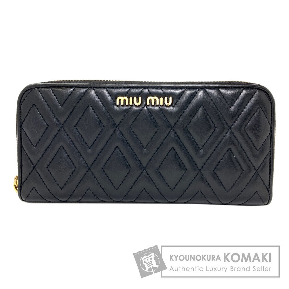 Miu Miu quilted long wallet coin leather